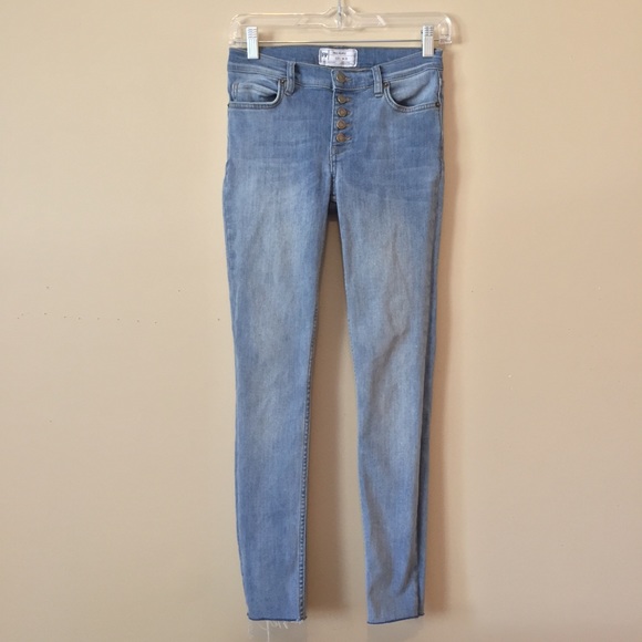 Free People Reagan Raw Hem Skinny Jeans - Picture 4 of 8